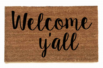 Welcome Y'all outdoor coir doormat
