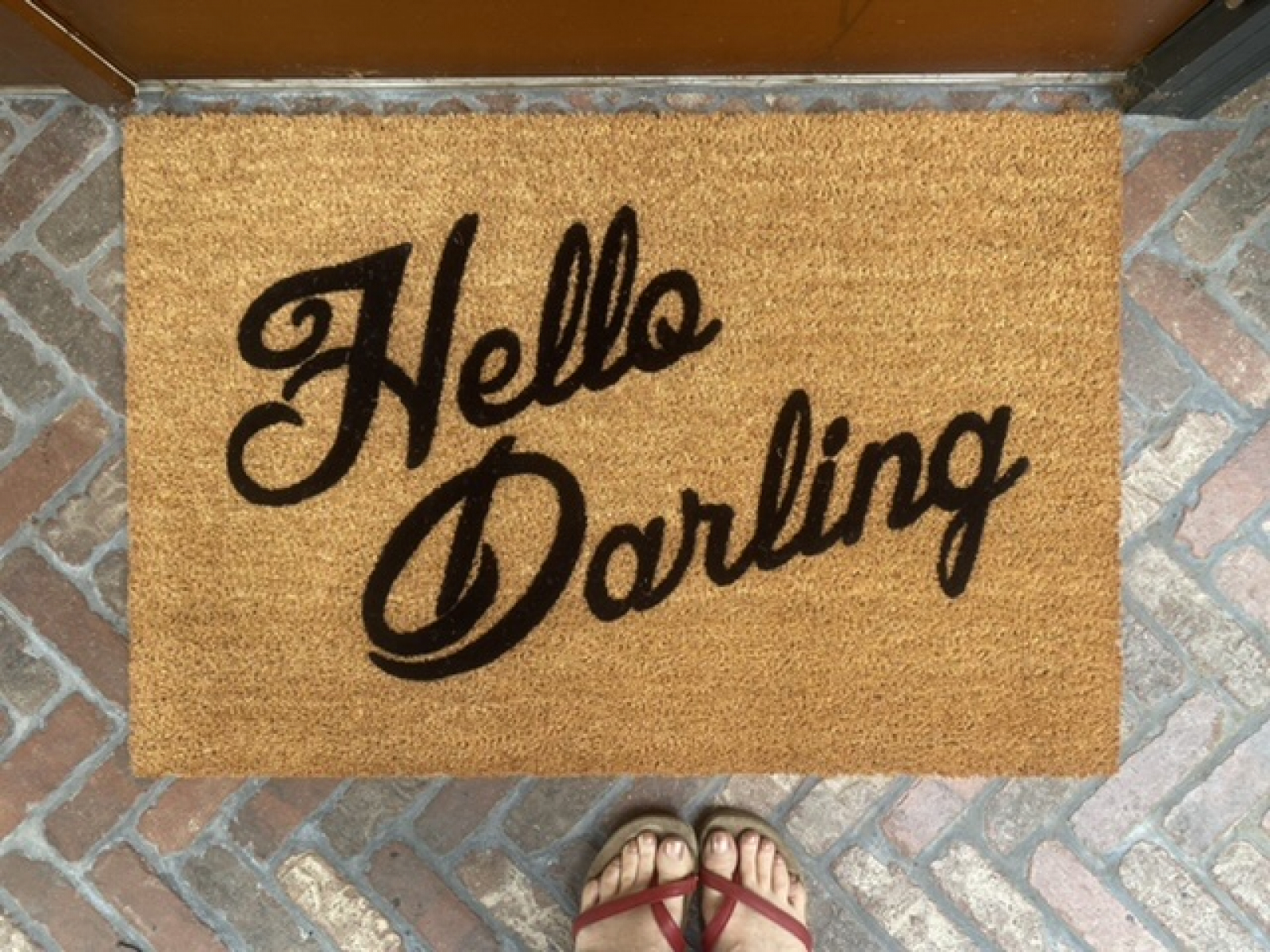 Hello Darling Funny Outdoor Doormat