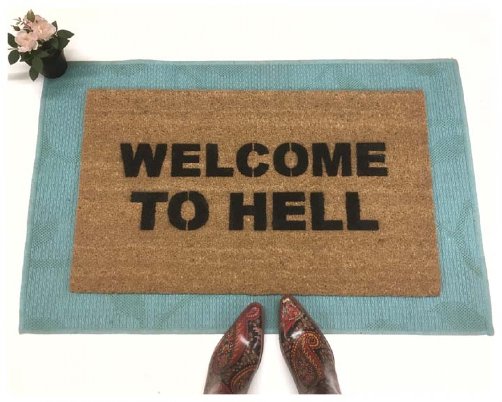 Welcome To Hell Gothic Home Decor Doormat Damn Good Doormats