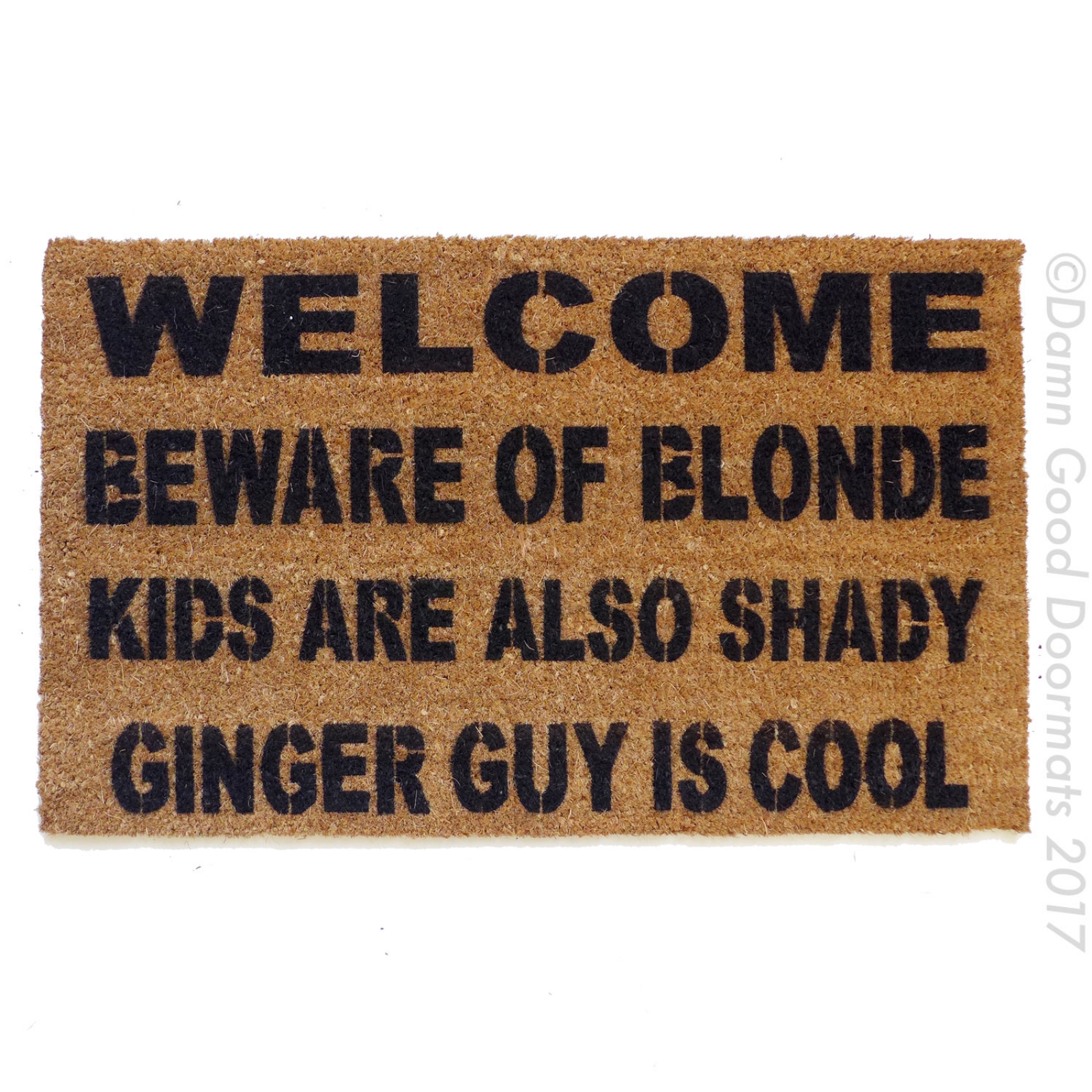 Beware of the GINGER BEARDED guy in cool™ rude, funny doormat