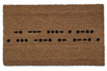 Novel Escape room Morse code nerdy doormat