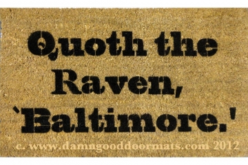 Baltimore Ravens Poe quote doormat
