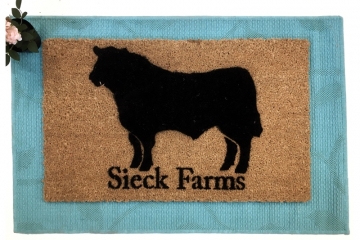 Angus Bull Farmhouse style Ranch personalized doormat