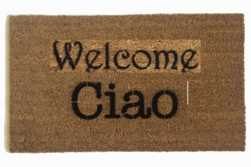 English Italian bi-lingual Ciao doormat