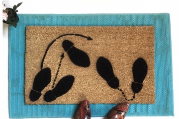 1950's dancing feet doormat