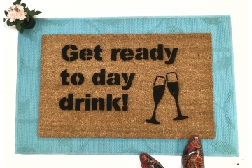 Get ready to Day Drink doormat bridal shower decor