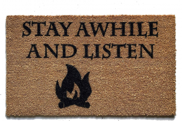 Stay Awhile and Listen Diablo doormat