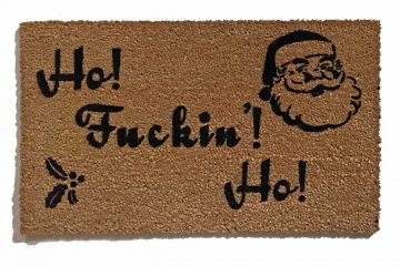 Ho Fuckin Ho™ funny F Bomb Christmas Santa doormat