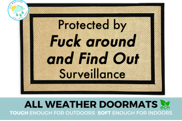 Protected by Fuck around and Find out Surveillance all-weather doormat