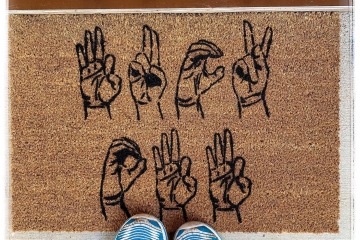Fuck Off ASL American Sign Language doormat