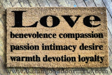 LOVE definition doormat