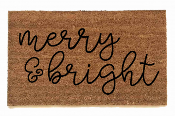 Merry & Bright doormat