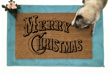 Merry Christmas OLD FASHIONED doormat
