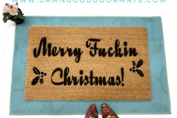 Merry Fuckin Christmas™ funny F Bomb rude doormat