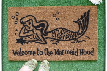 Welcome to the Mermaid Hood funny doormat