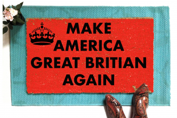 Make America Great Britain Again personalized doormat