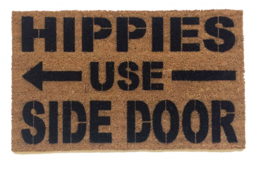 Hippies use side door doormat