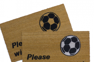 Please wipe your cleats™ funny wipe your feet Soccer doormat