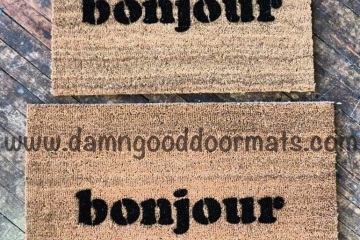 bonjour French good day doormat