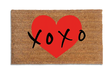 Valentine's Day Hugs and Kisses doormat