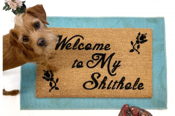 Crosstitch Welcome to MY SHITHOLE doormat