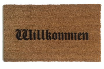 Willkommen German Olde style doormat