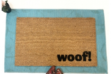 WOOF! speak dog doormat