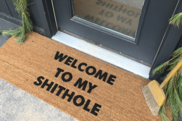 Doublewide XL Welcome to our/my SHITHOLE doormat