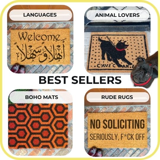 grid of best selling doormats