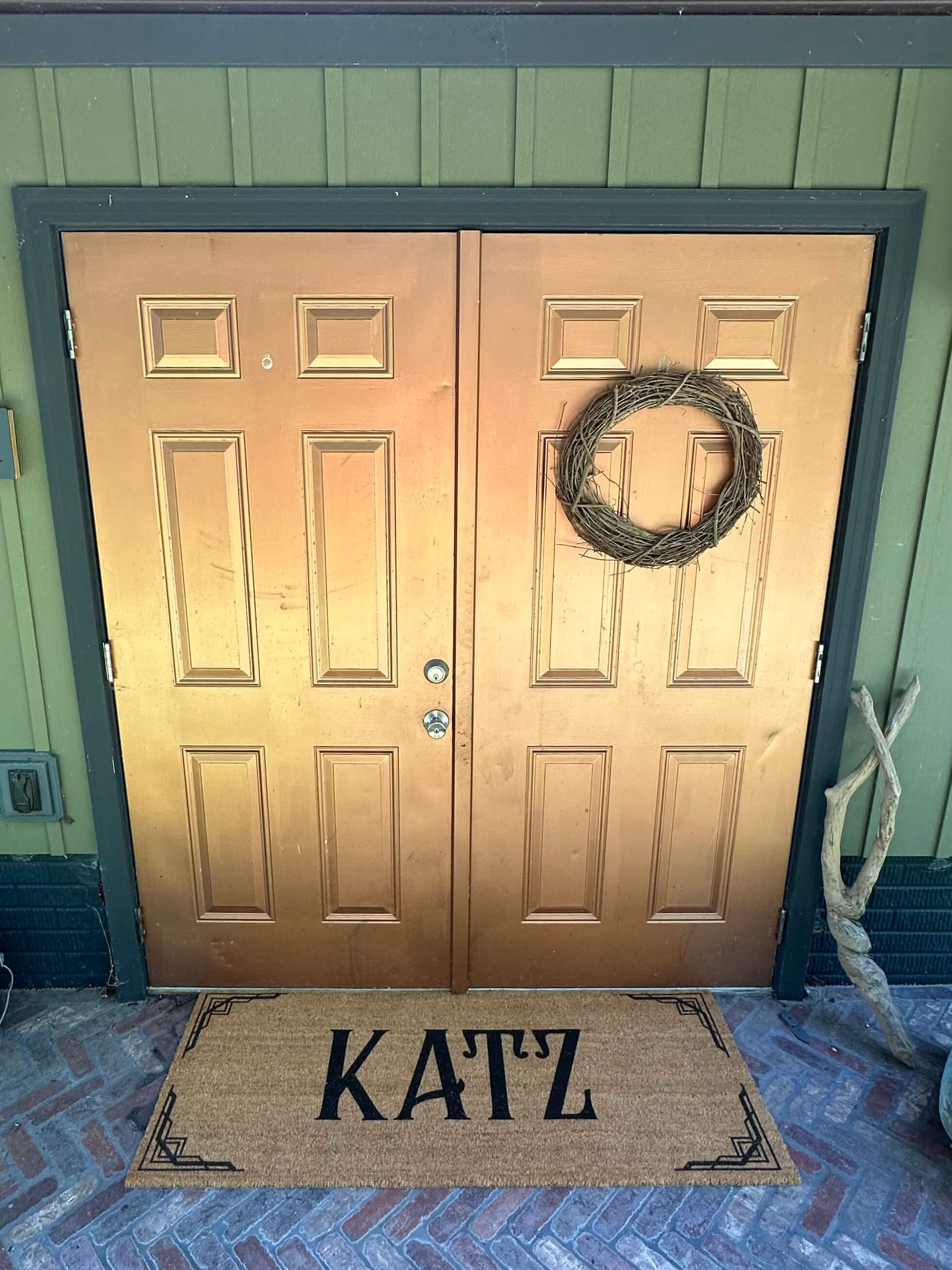 double wide personalized last name doormat