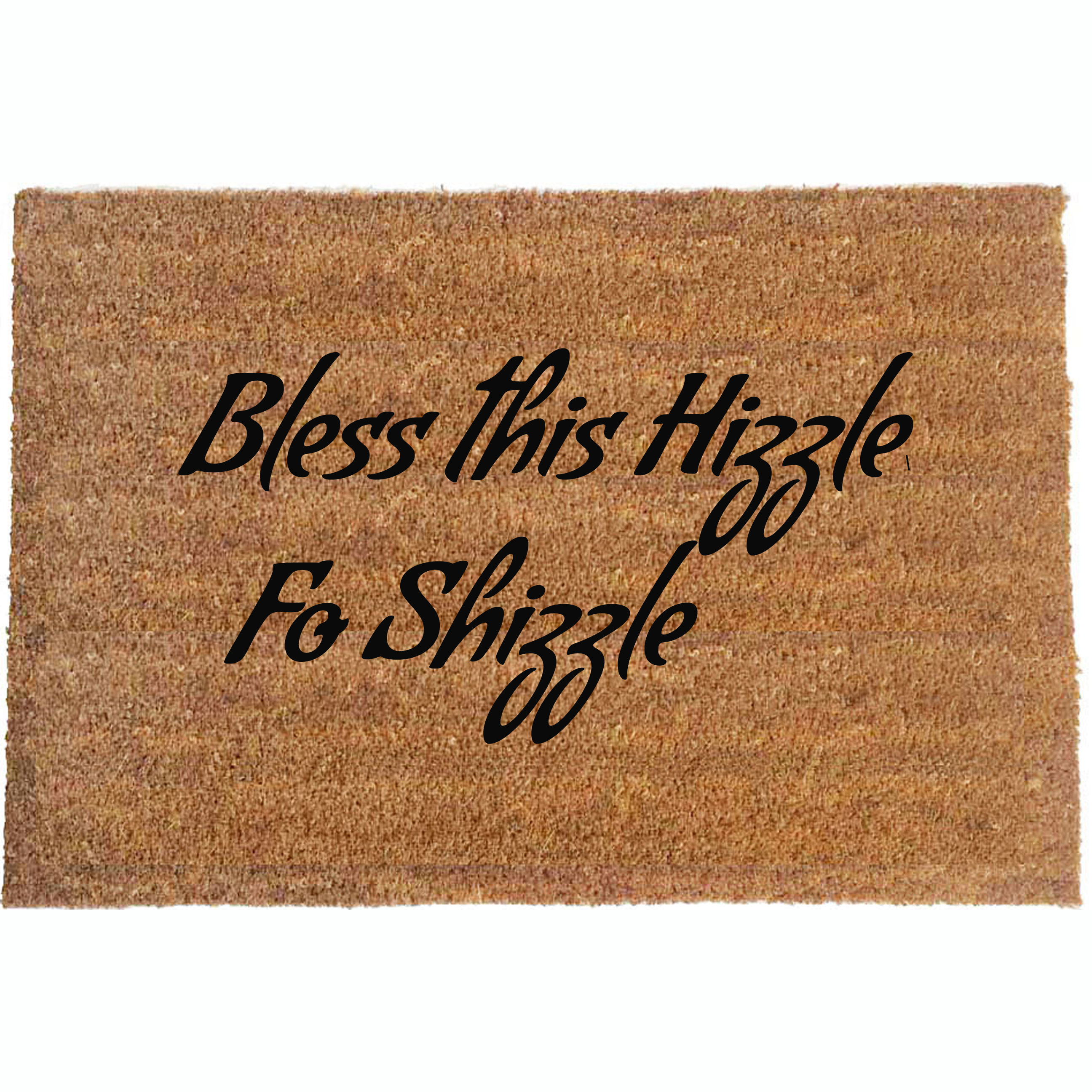 L W X 17.7 DoubleJun Funny Bless This Hizzle Fo' Shizzle Entrance Mat Floor Rug Indoor/Front Door Mats Home Decor Machine Washable Rubber Non Slip Backing 29.5 