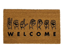 American Sign Language Deaf culture Welcome damn good doormat