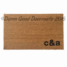 Custom initials doormat
