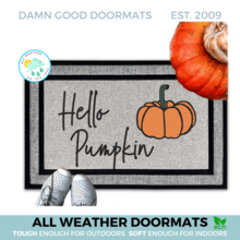 Hello Pumpkin coir outdoor Doormat