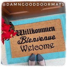 Cabaret Schitt's Creek Willkommen Bienvenue Welcome German French doormat mat ou