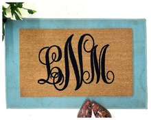 Monogram custom personalized doormat