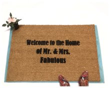 Welcome to the Home of Mr. & Mrs. FABULOUS custom doormat