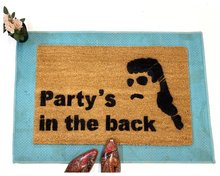 Party's in the back™ funny MULLET doormat