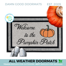 all weather Welcome to the pumpkin patch fall doormat