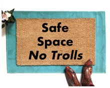 Safe Space NO TROLLS coir doormat