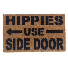 Hippies use side door coir outside doormat