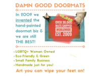 RED heart Valentine's doormat