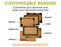 Promotional graphic displaying a variety of customizable borders to personalize