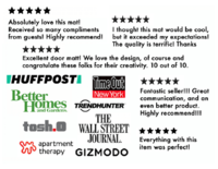 5 star reviews for damn good doormats. Fantastic seller!! Great communication