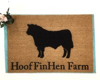 Custom Angus Bull Farmhouse Country  Ranch doormat