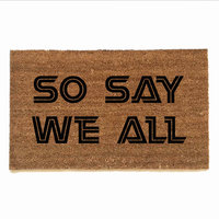 Battlestar Galactica So say we all Starbuck nerdy house doormat