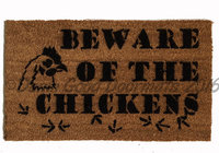 chicken beware barnyard farm pig damn good doormat
