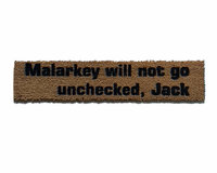 skinny Biden blue wave doormat reading malarkey will not go unchecked coir mat