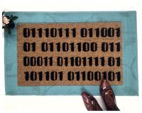 Computer language Binary Welcome nerd doormat