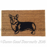 welsh corgi doormat pet portrait dog